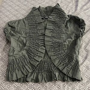 Olive green cardigan